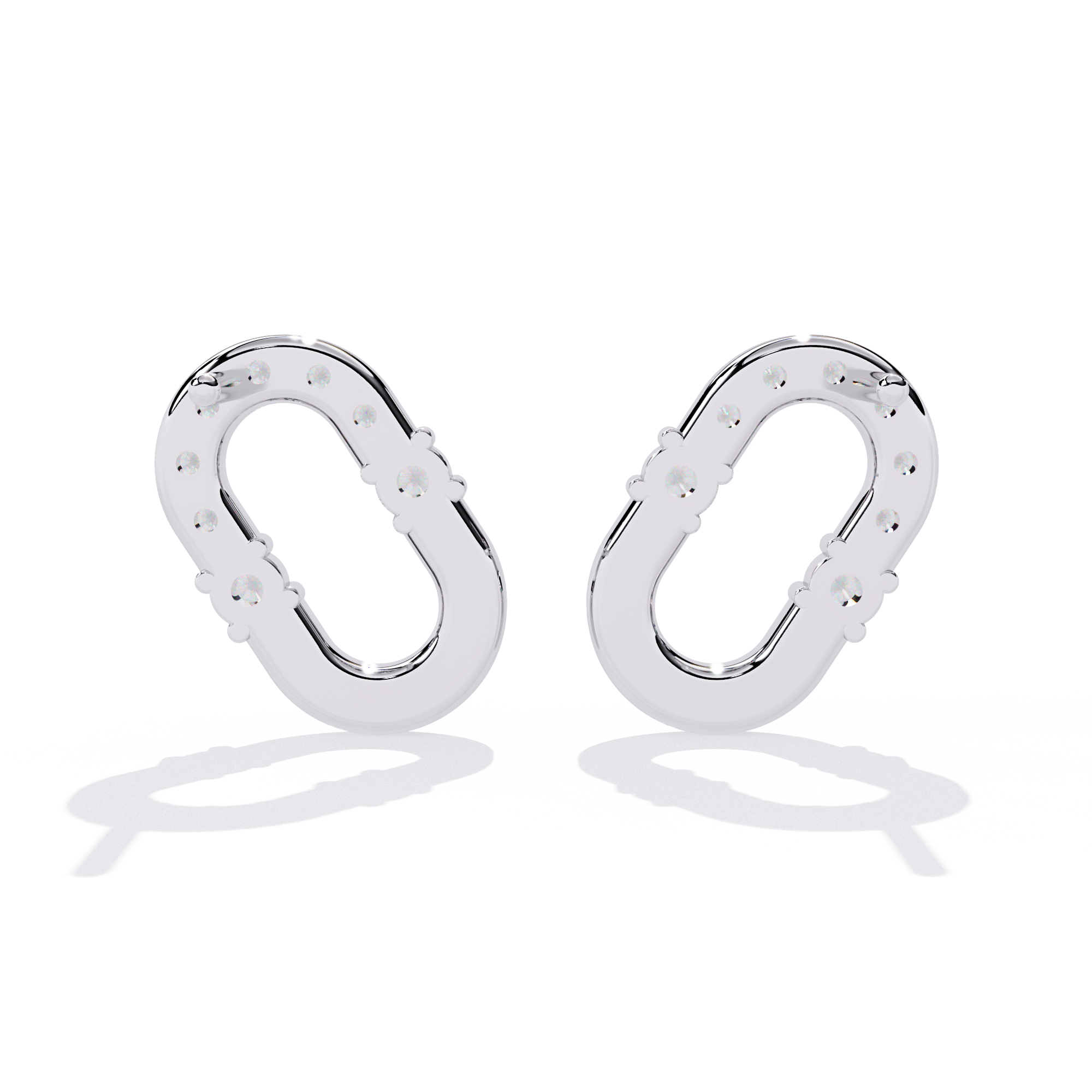 Shop Now Eternal Link Natural Diamond Studs | Solitairekart